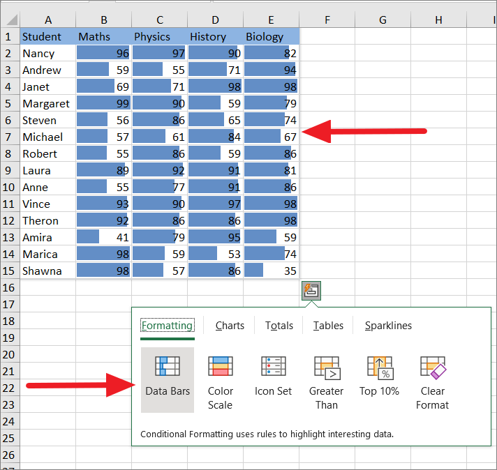 How To Use Quick Analysis Tool In Excel