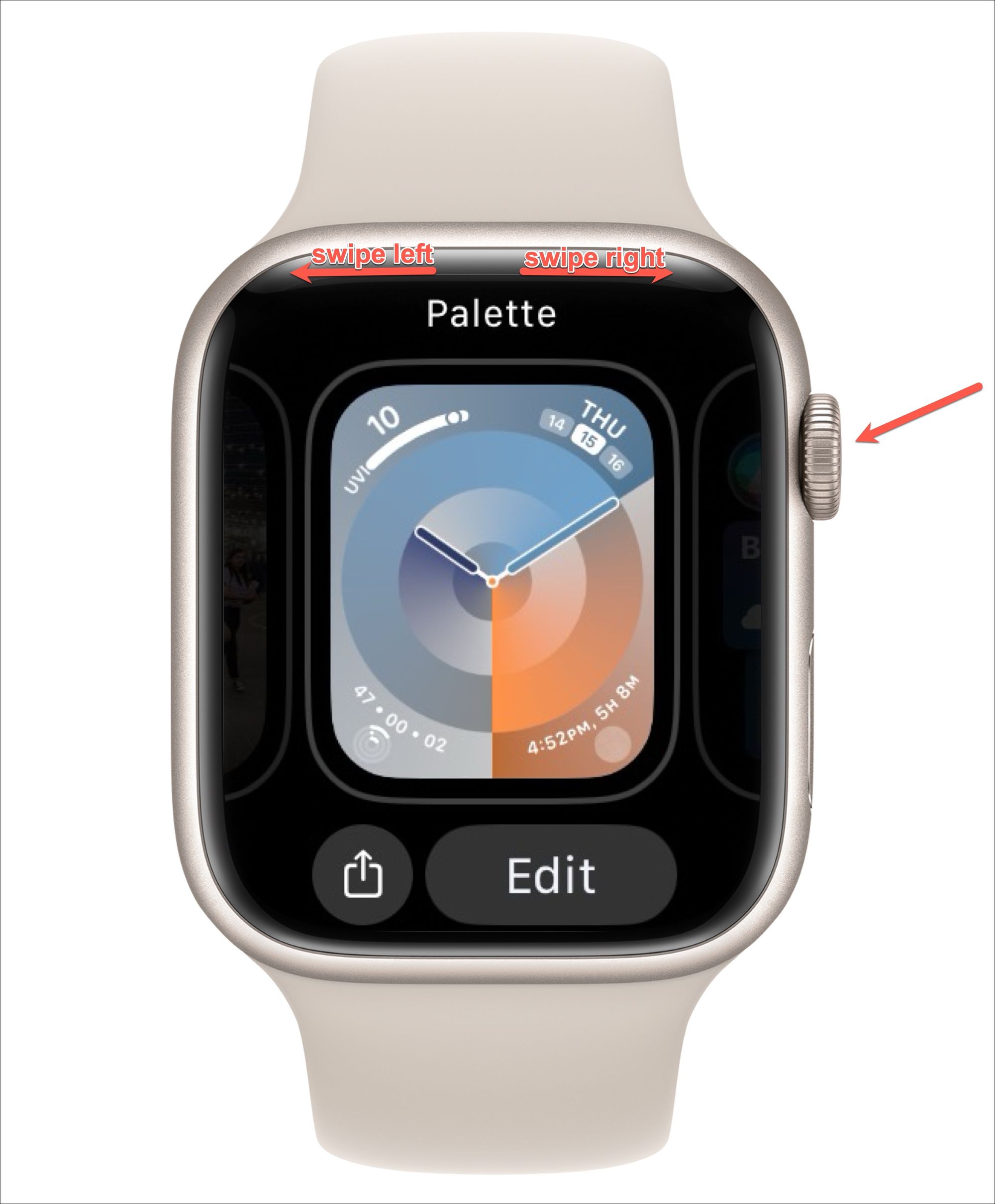 Changing the watch discount face on apple watch