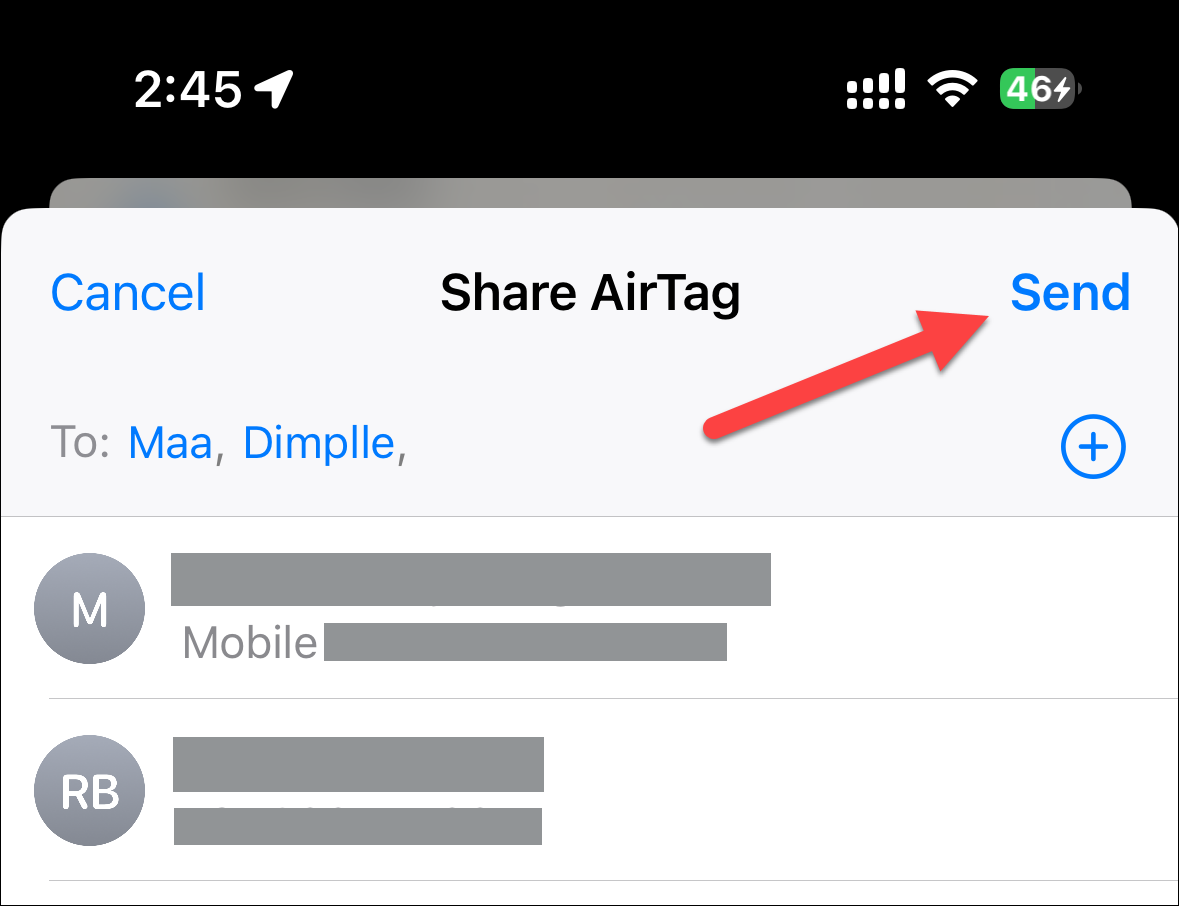 How to share AirTag in iOS 17