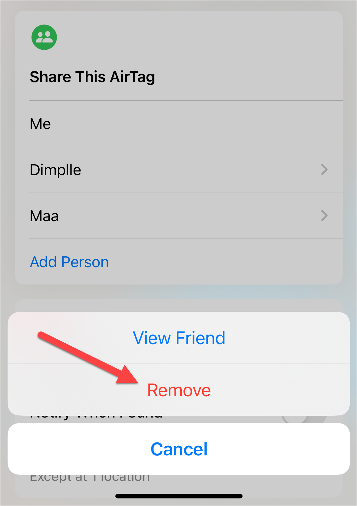 How to share AirTag in iOS 17