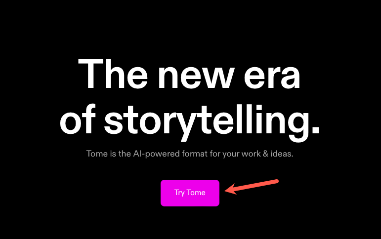 create presentation using ai tome