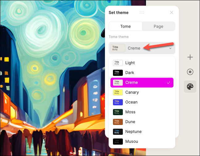 how to use tome app for presentation