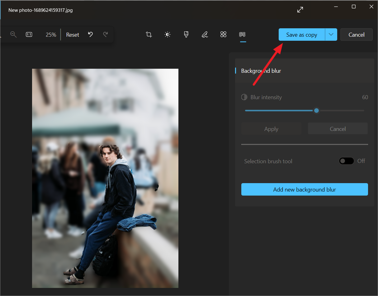How to Blur Background of Any Photo Using Photos App on Windows 11