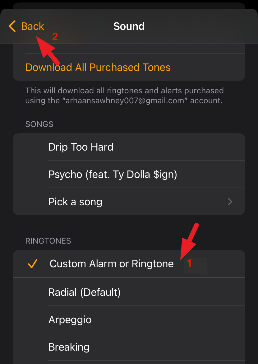 iphone set ringtone as alarm