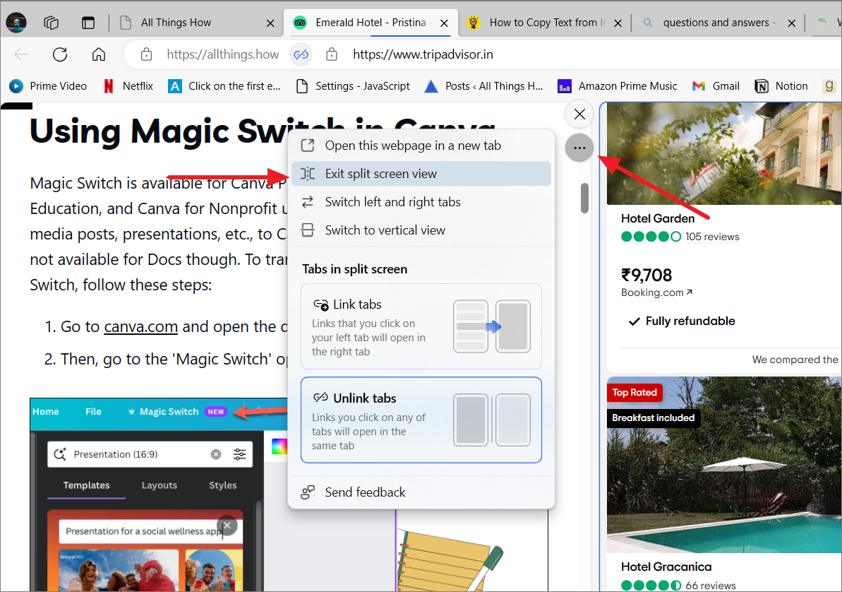 Microsoft Edge has got a new Split Screen feature to open two sites in a  single window