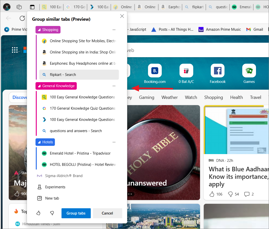 How to Automatically Group Similar Tabs in Microsoft Edge