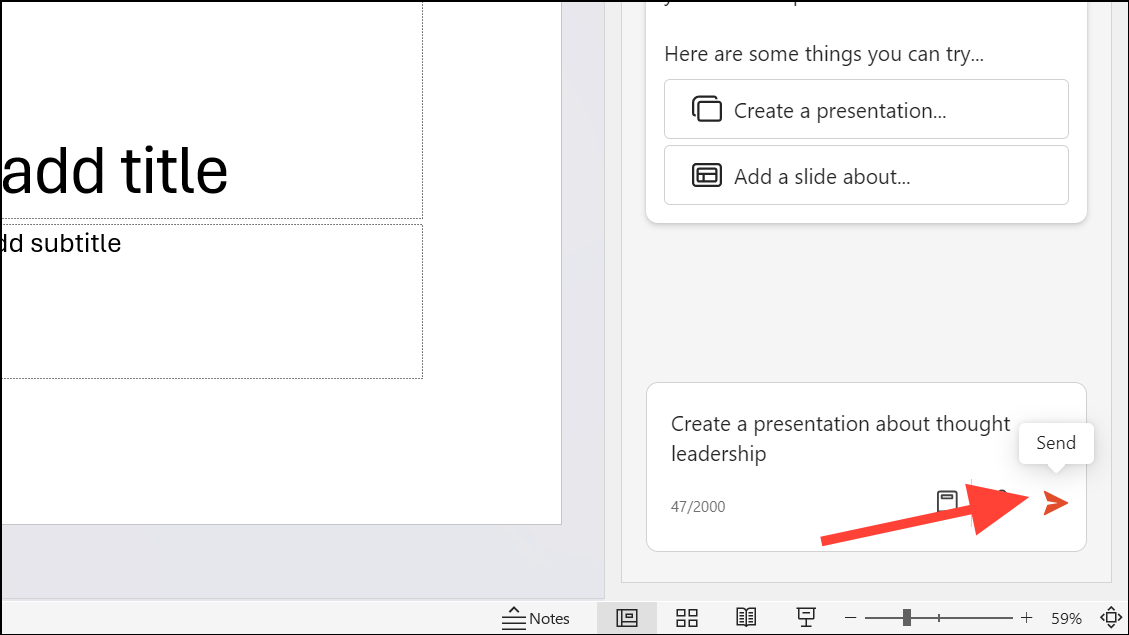 new presentation button