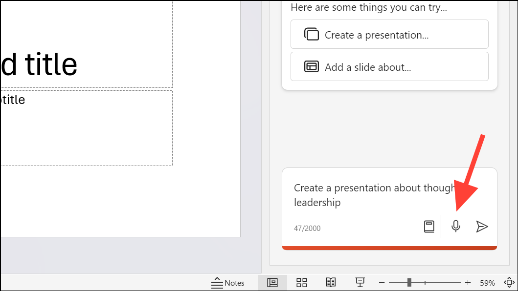 new presentation button