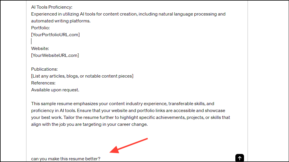 improve my resume with chatgpt