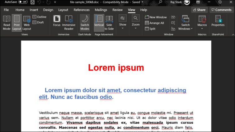 Dark Mode in Word - Microsoft Support