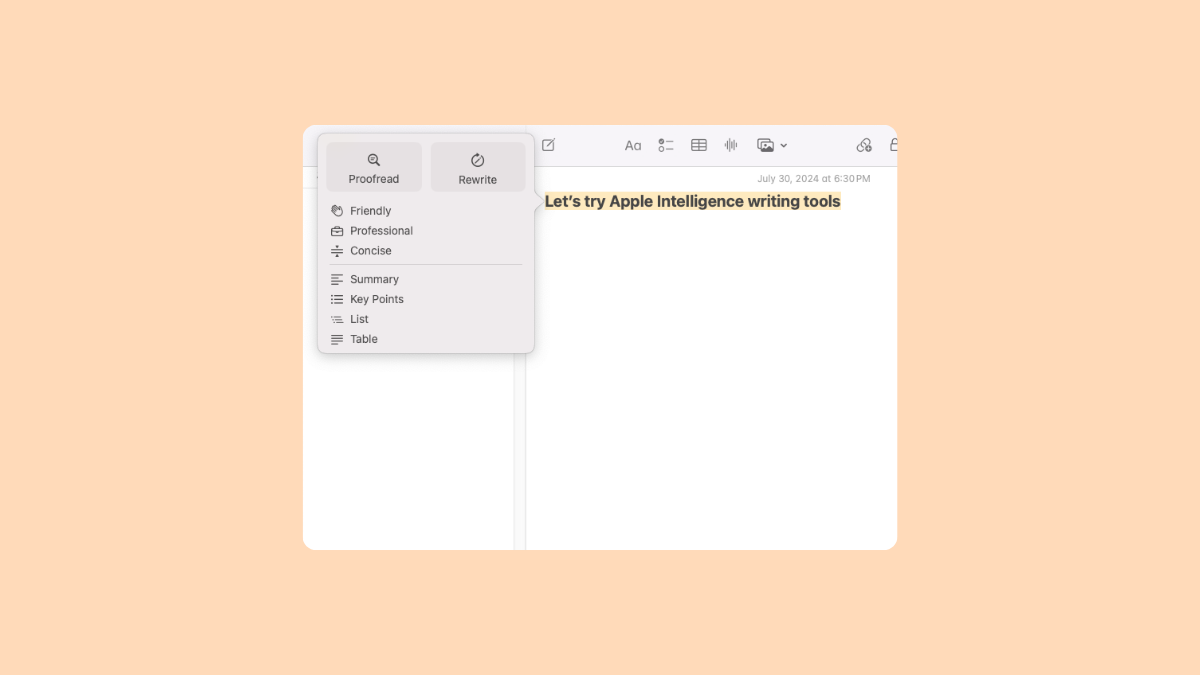 How to use Apple Intelligence Writing Tools