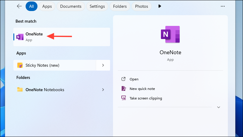 OneNote backup folder