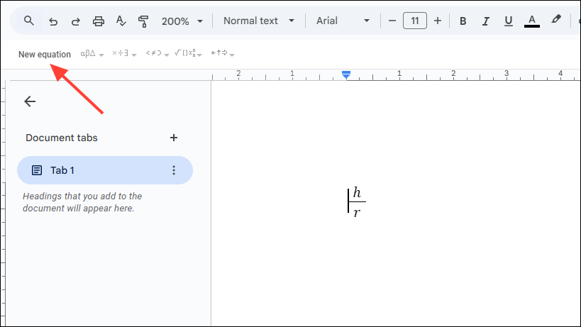 How to type Math equations in Google Docs