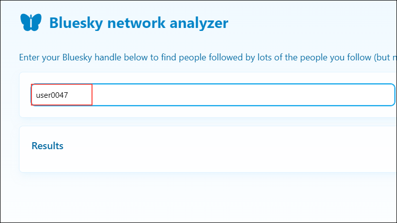 Blueskyのユーザー名を入力してください