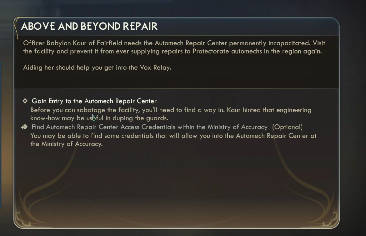 The Outer Worlds 2 — Above and Beyond Repair walkthrough and outcomes