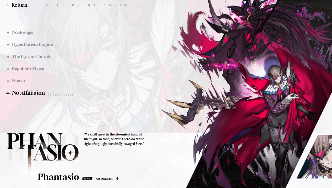 Duet Night Abyss Phantasio guide — skills, stats, and how he plays