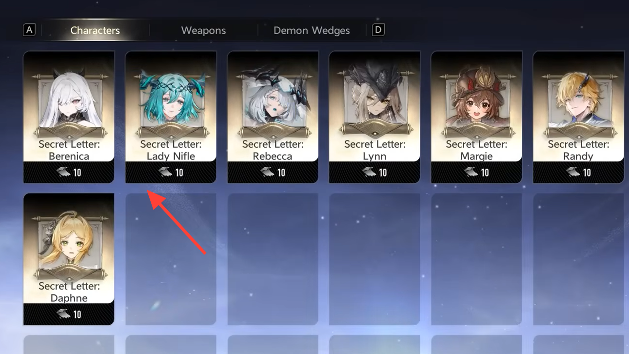 Duet Night Abyss Secret Letters — how character unlocks really work