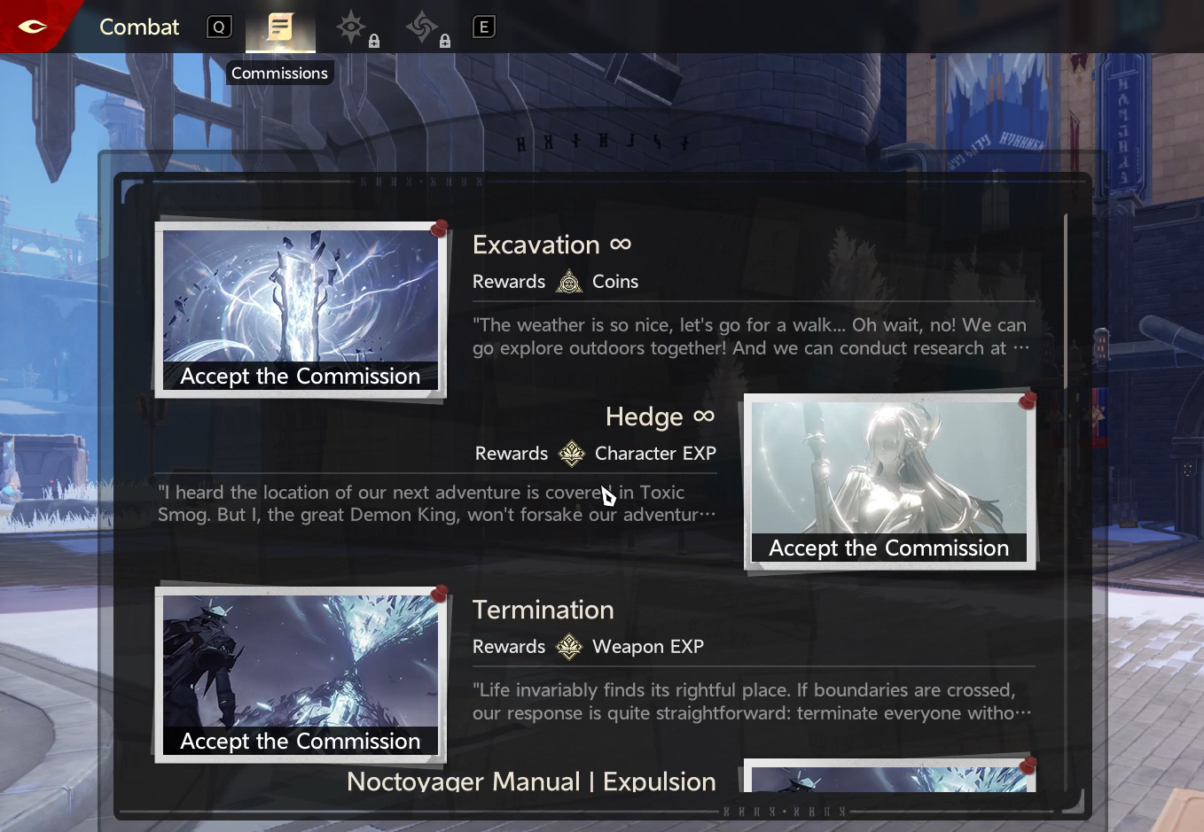 Duet Night Abyss commissions explained — unlocks, rewards, and the Covert loop