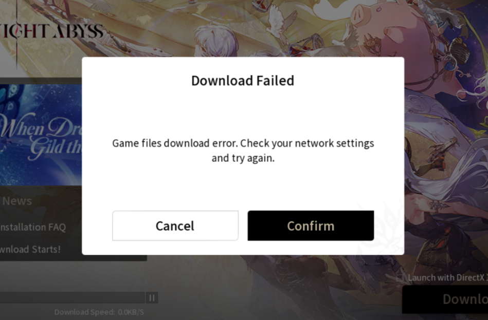 Duet Night Abyss — Fix the ‘Download Failed’ error on PC and mobile