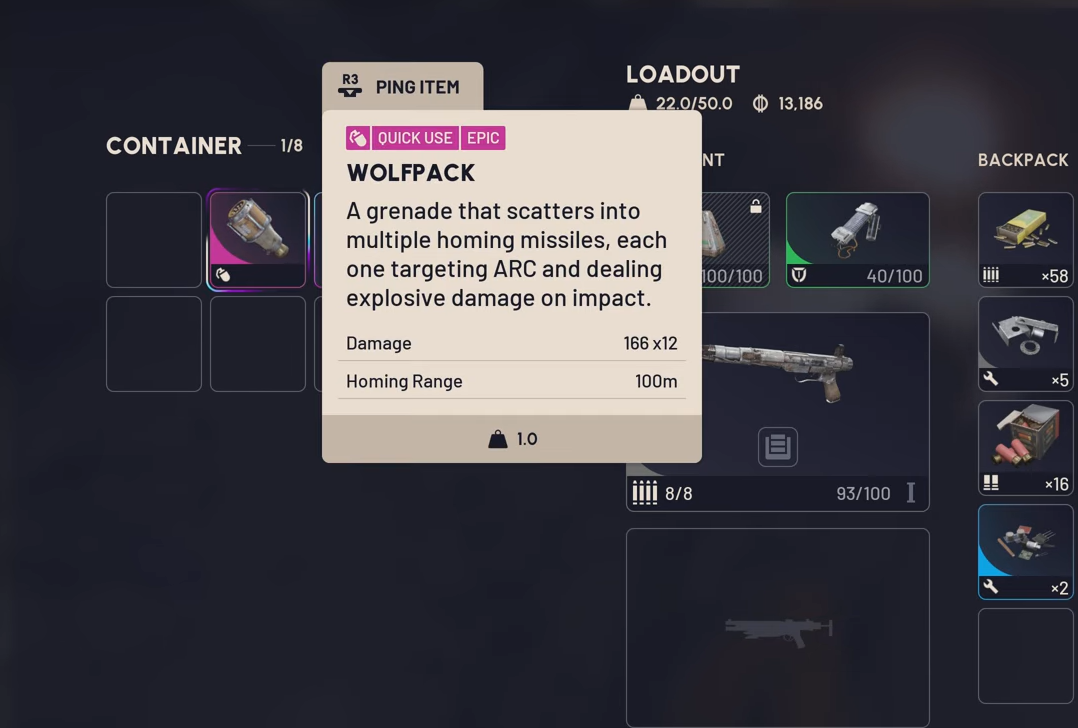 ARC Raiders Wolfpack grenade — stats, crafting, and smart use