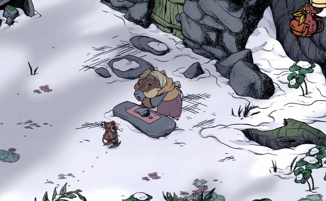 Winter burrow find aunty and repair the bridge to her burrow