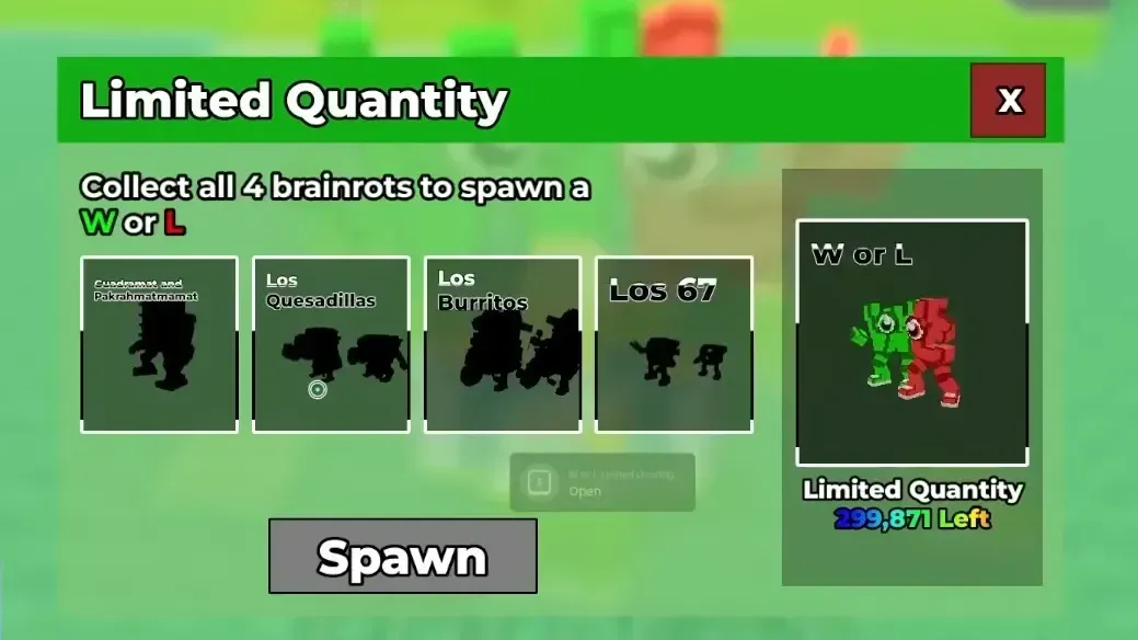 W or L in Steal a Brainrot: How to unlock one of the strongest secret units