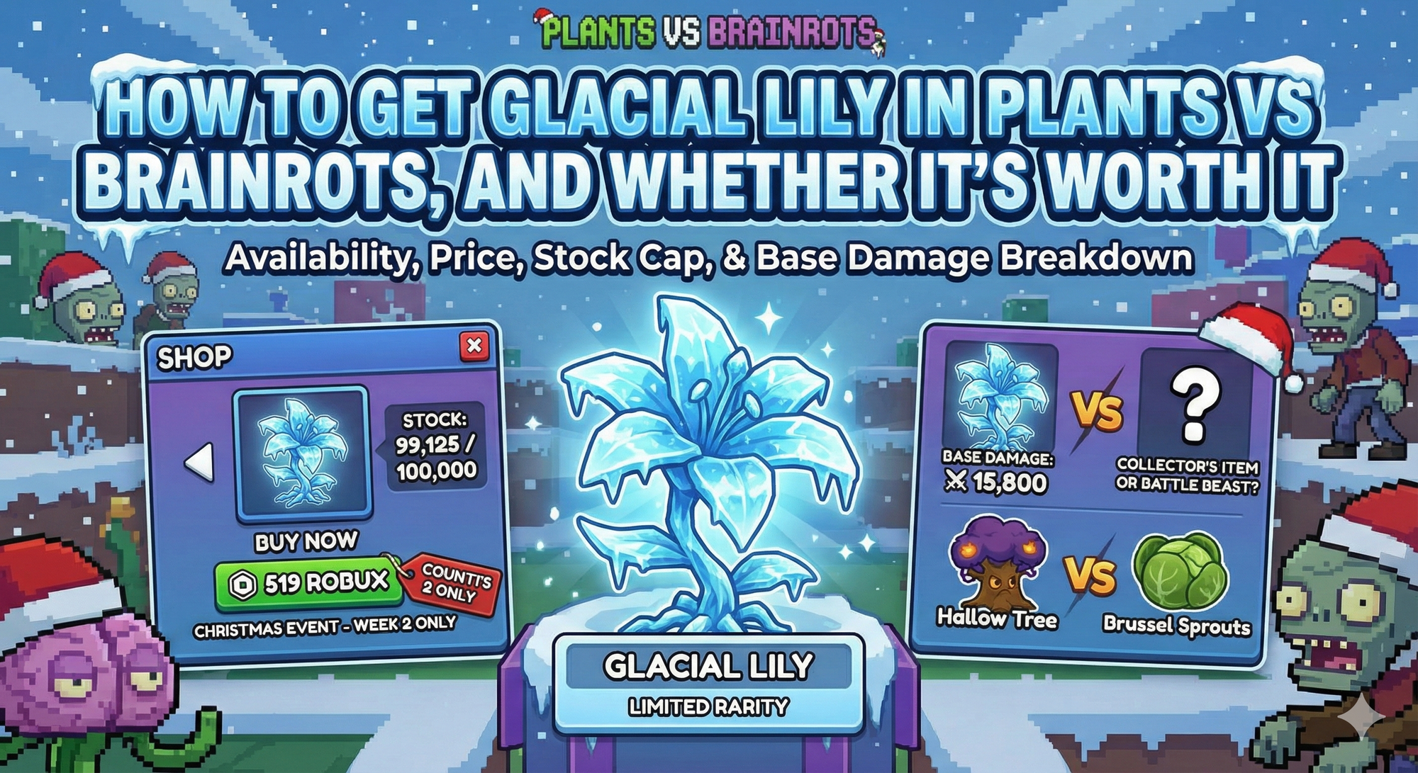 How to Get Glacial Lily in Plants Vs Brainrots, and Whether It’s Worth It