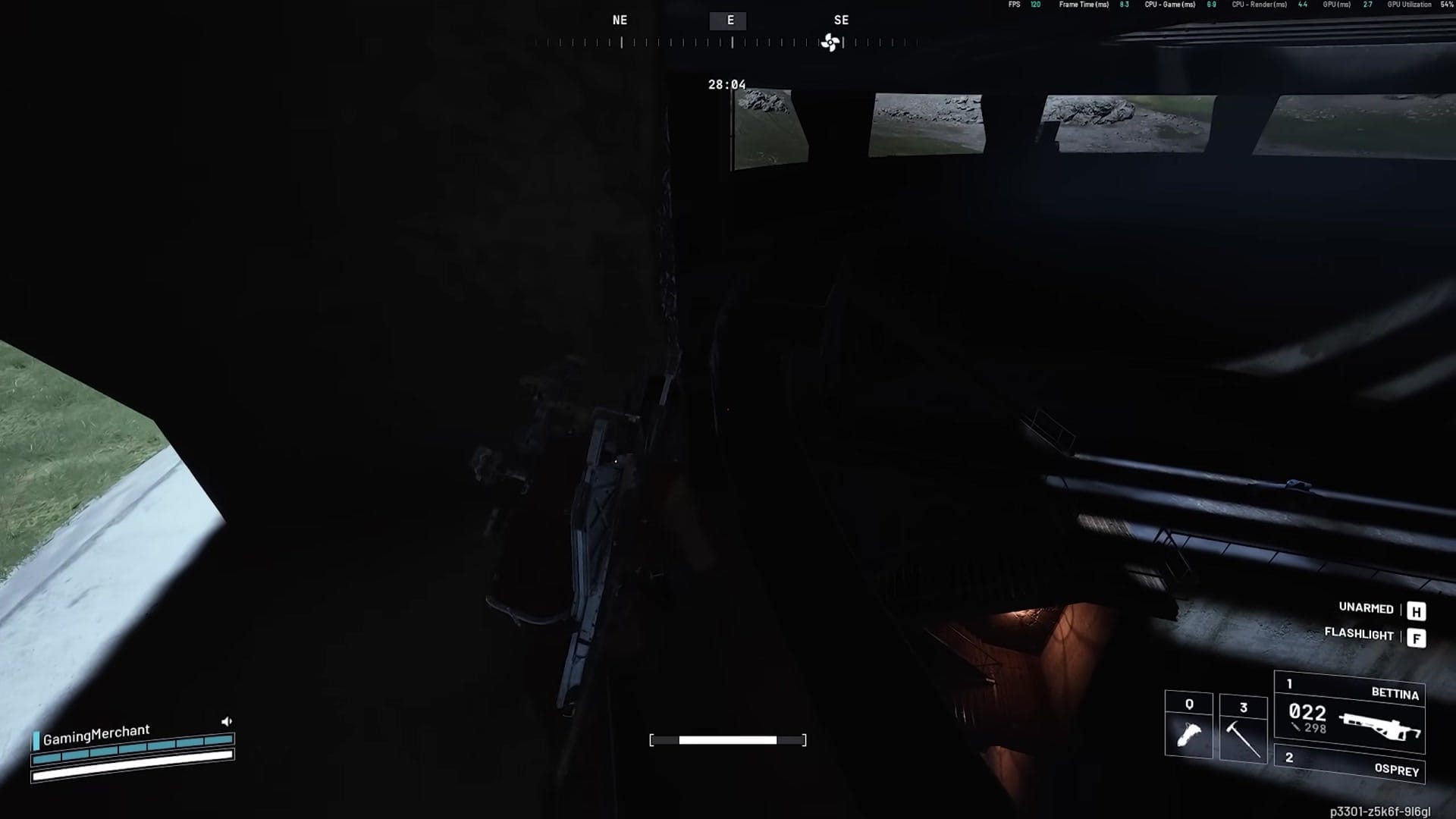 Dark interior location