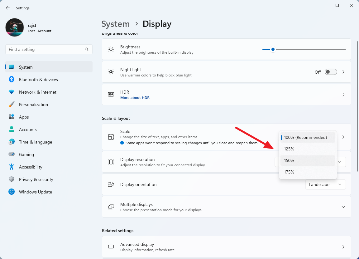 How To Change Display Scaling In Windows 11