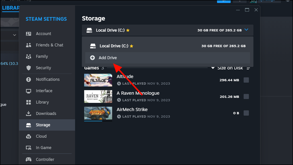 How to move a steam game to another drive