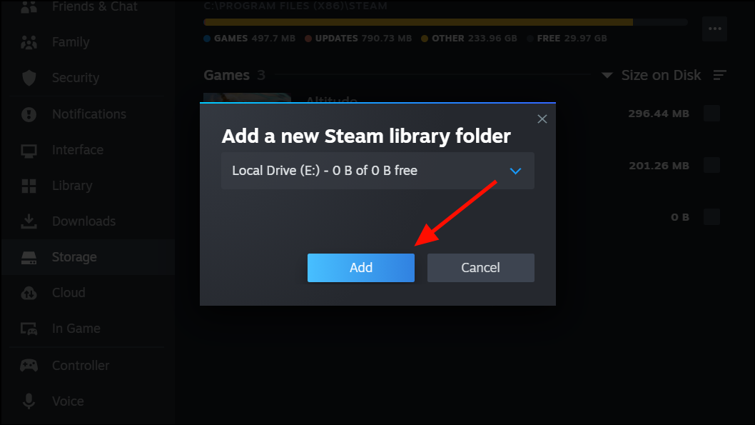 How to move a steam game to another drive