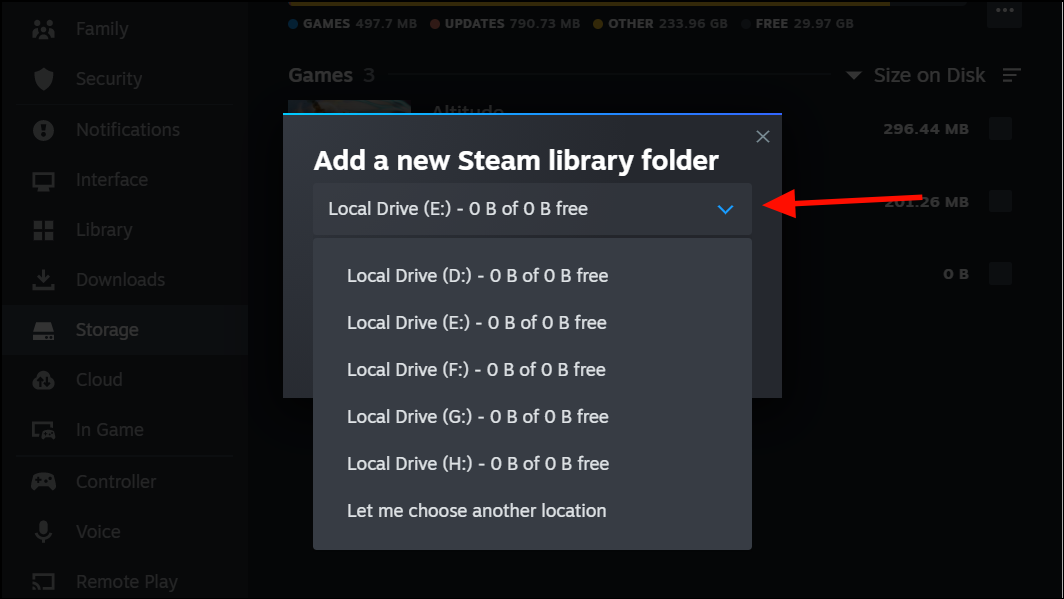 How to move a steam game to another drive