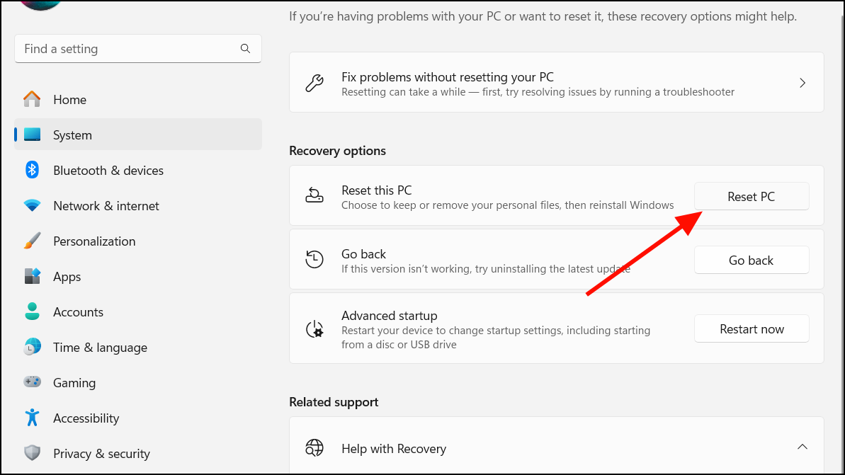 How to reset windows 11 without losing data