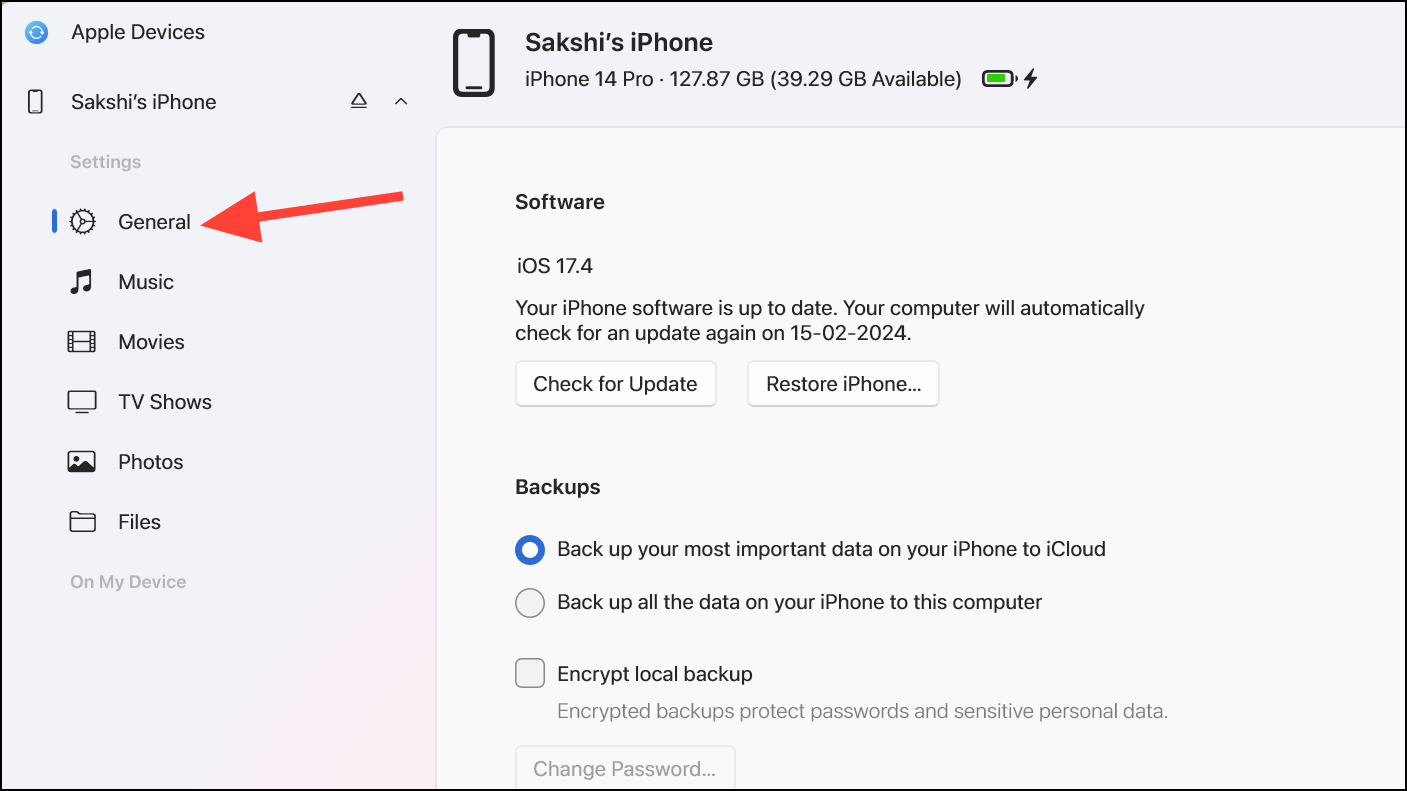 How to Backup Your iPhone Using Apple Devices App on Windows