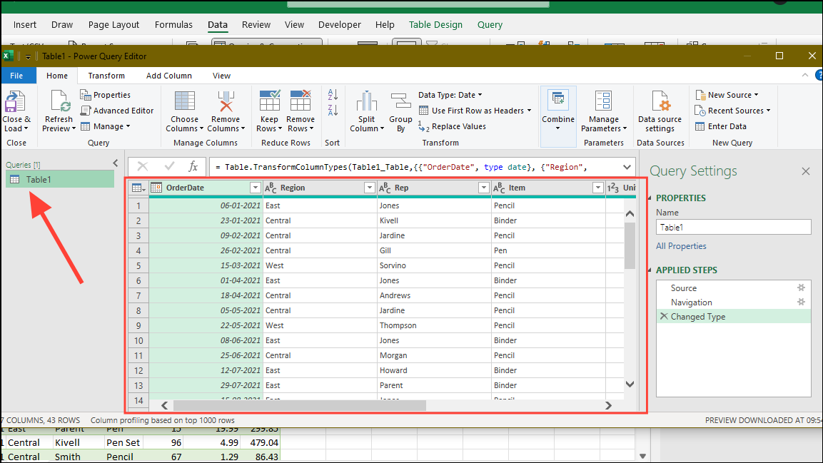How to use power query in excel