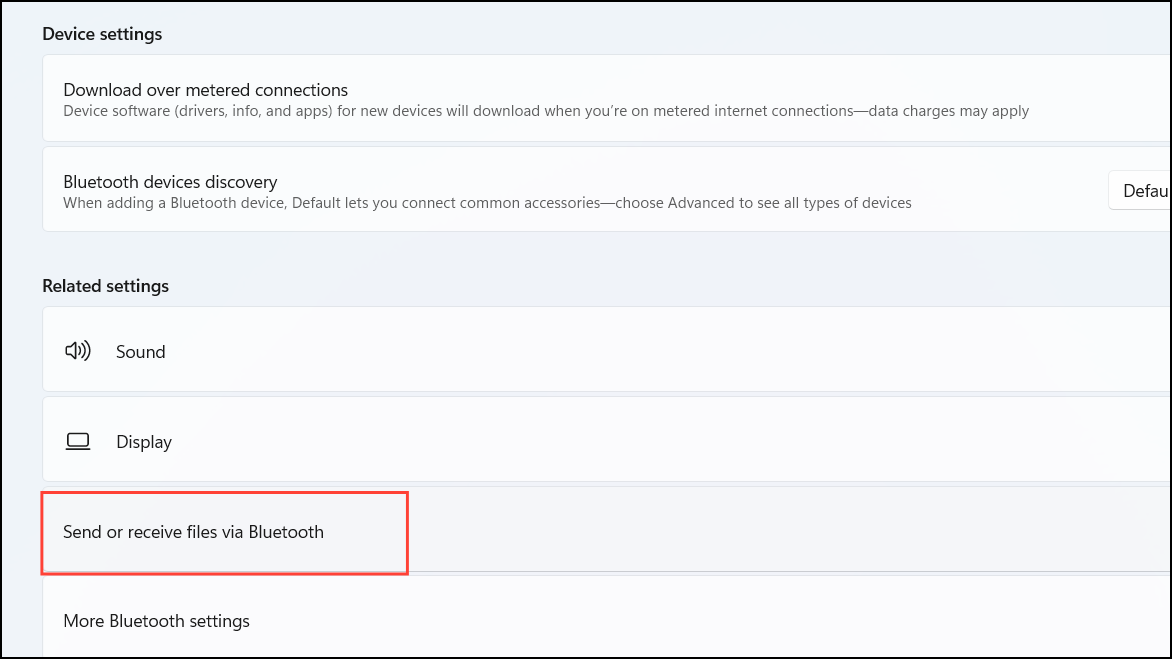 How to receive files over bluetooth on windows 11