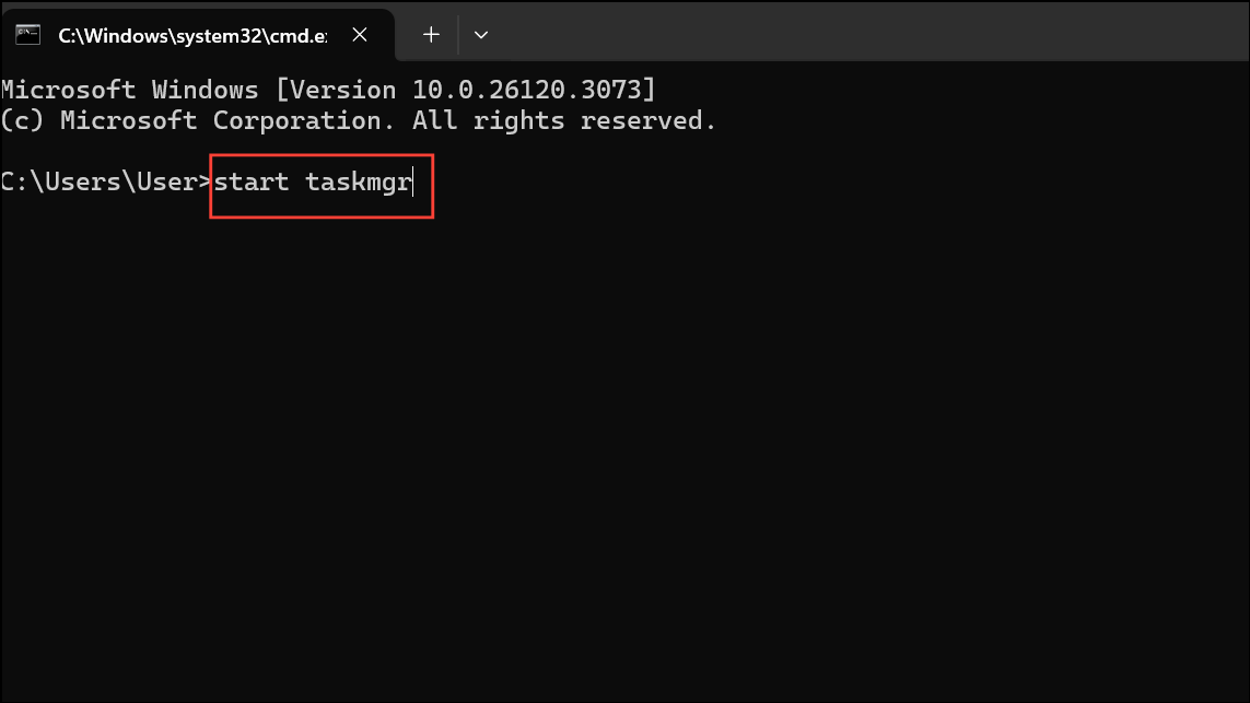 How to open task manager from cmd