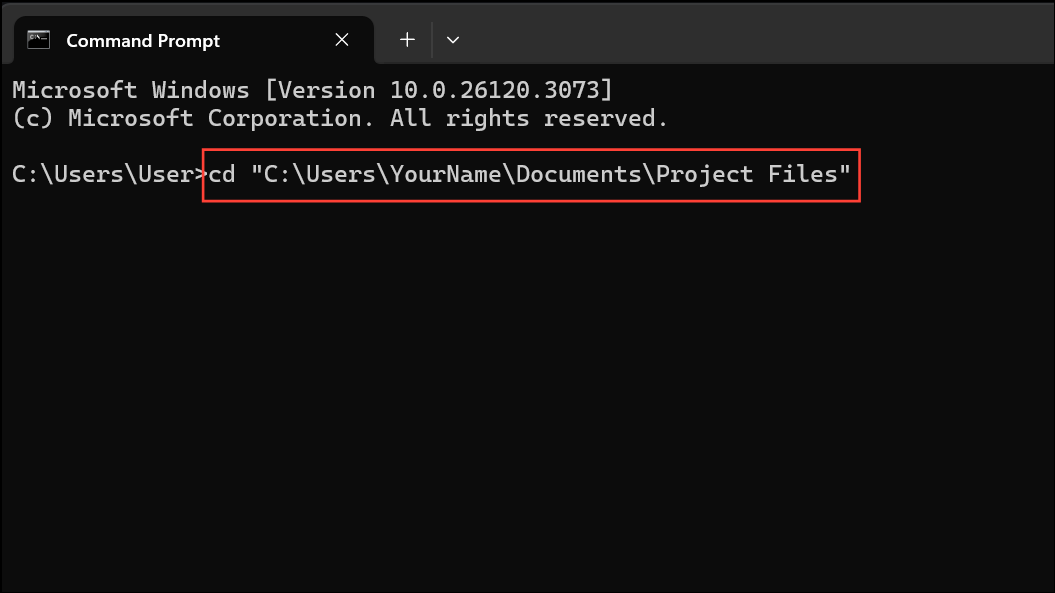 Open Folder or File Using Command Prompt in Windows 11
