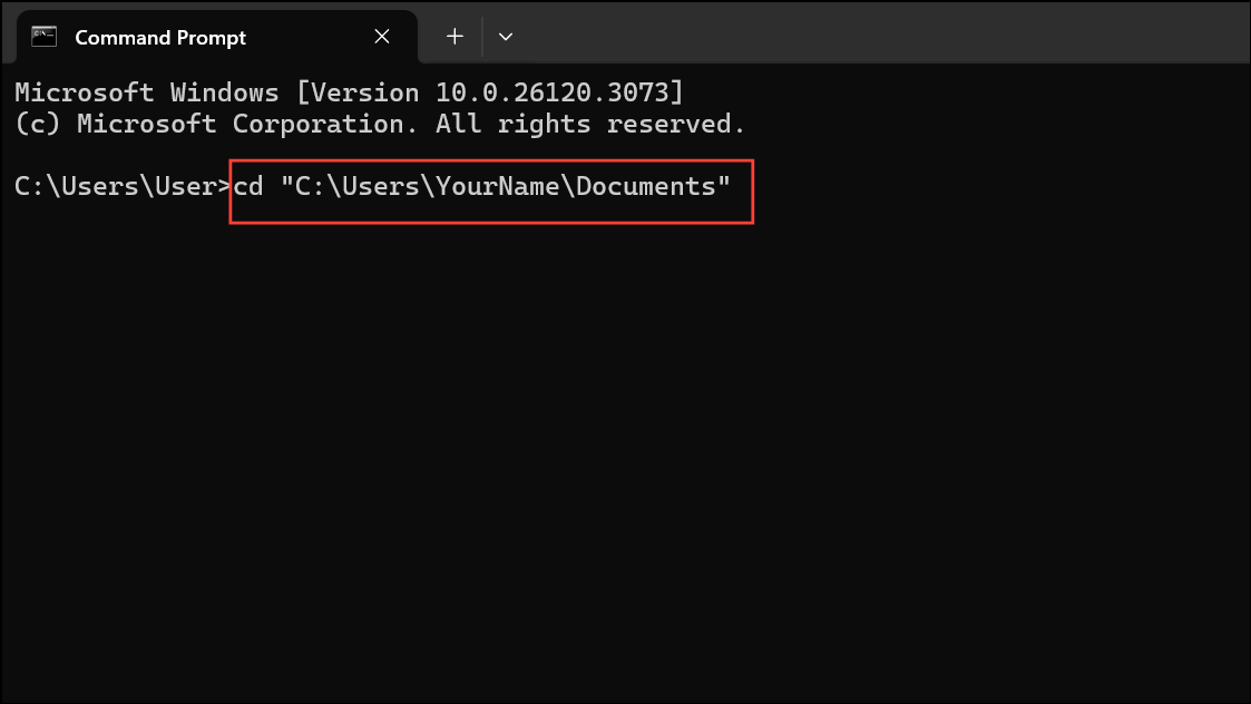 Open Folder or File Using Command Prompt in Windows 11