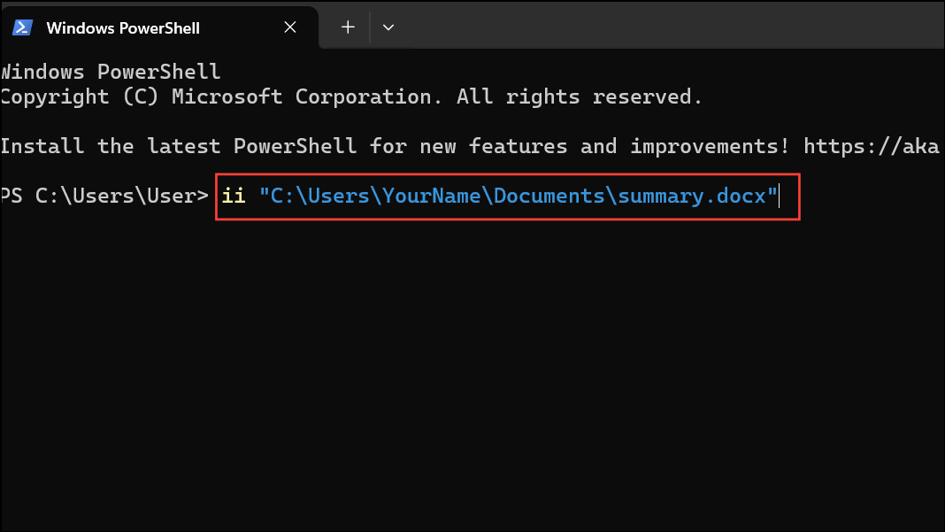 Open Folder or File Using Command Prompt in Windows 11