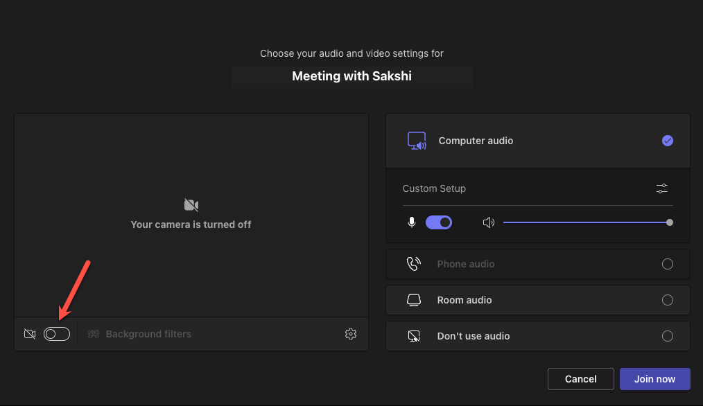 How to Change Teams Background When Not on a Call