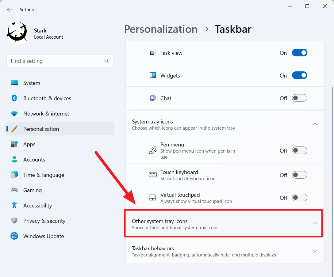 How to Hide System Tray Overflow Menu from Taskbar on Windows 11