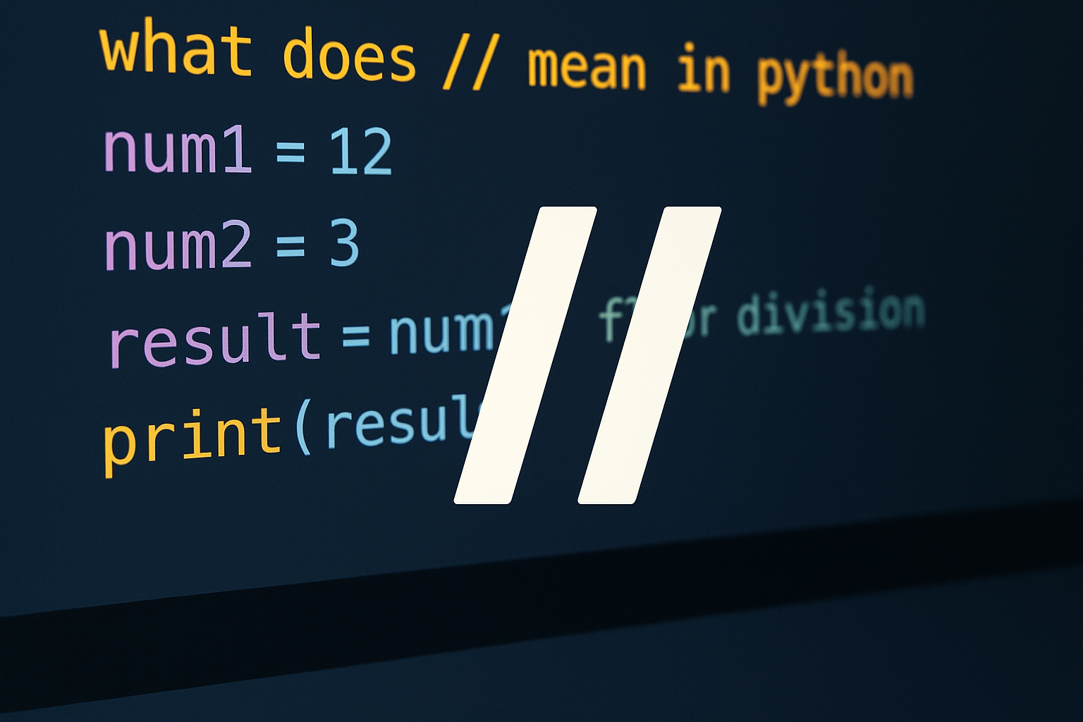 How to Use // in Python for Floor Division