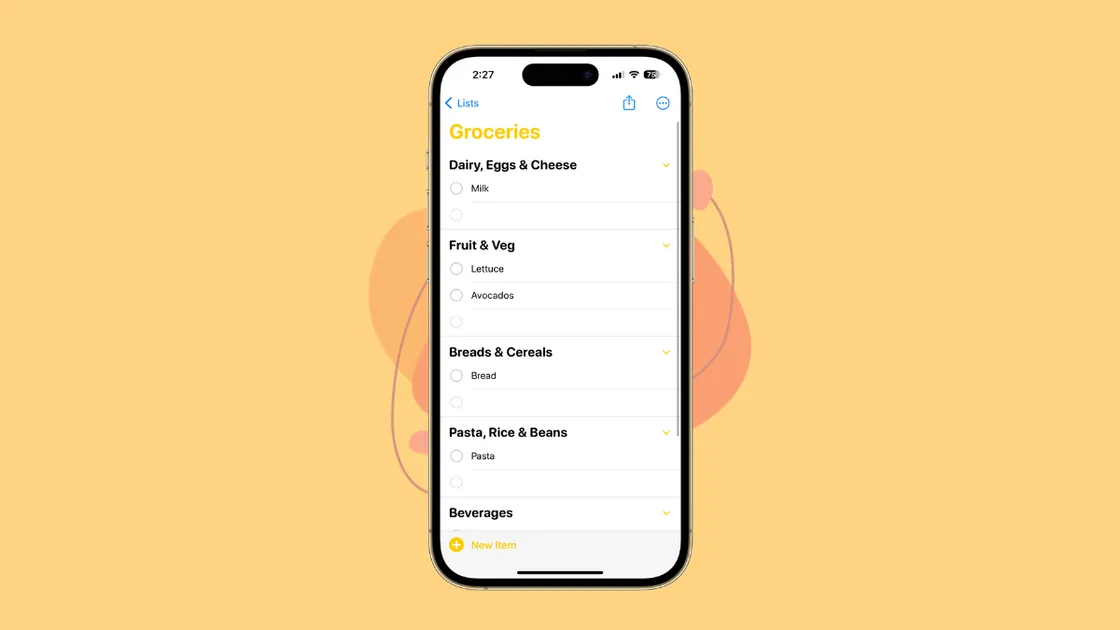 How to Create and Use Shopping Lists in Reminders app on iPhone