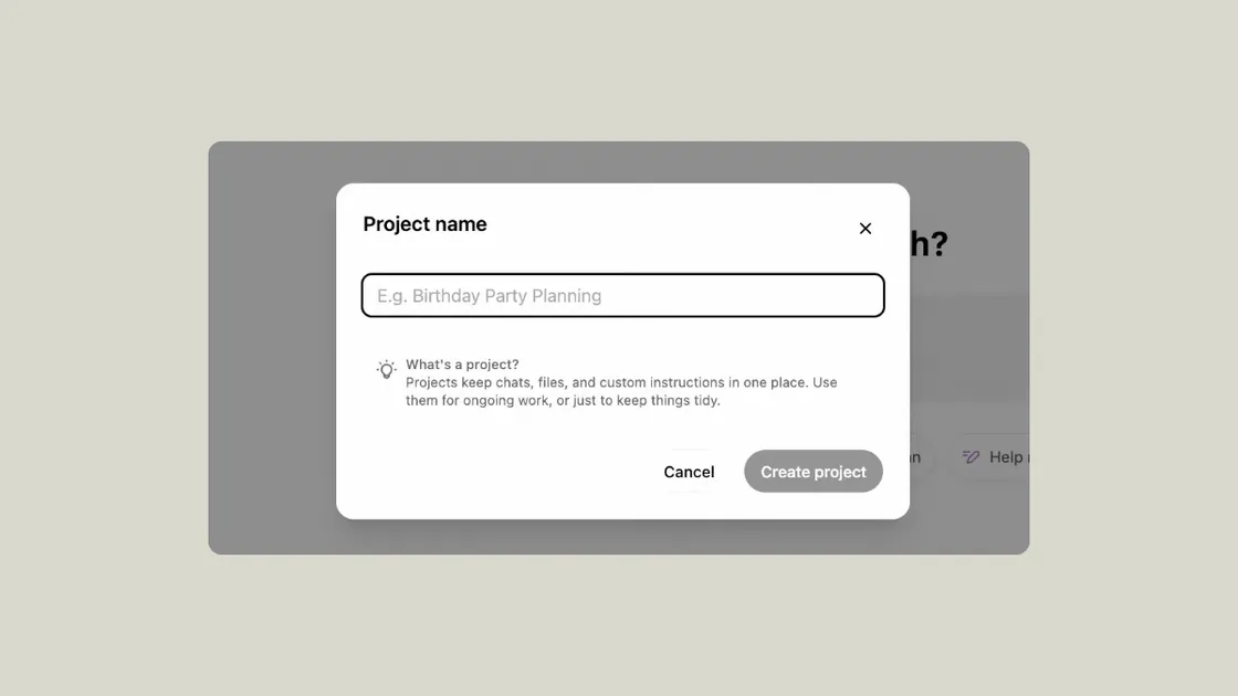 How to use Projects in ChatGPT