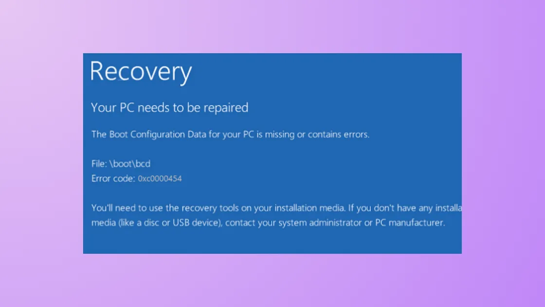 How to Fix Error 0xc0000454 Boot Configuration Data Is Missing on Windows 11
