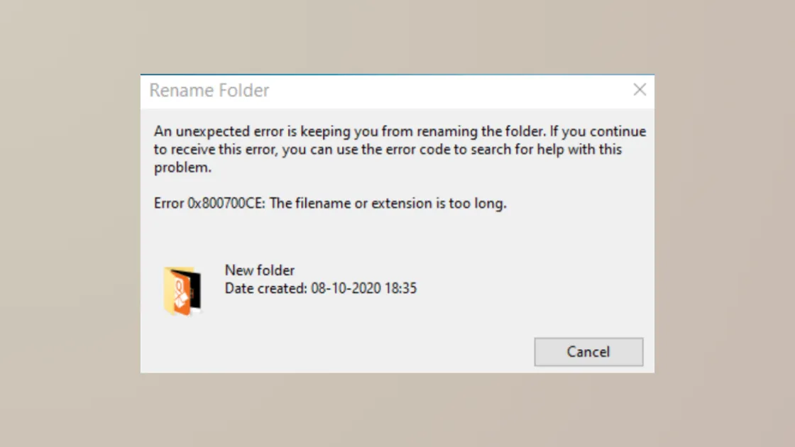 How to Fix Error 0x800700CE The Filename or Extension Is Too Long in Windows 11