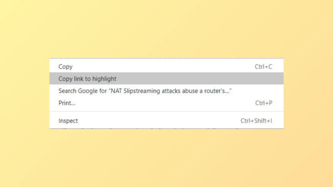 How to Disable "Copy Link to Highlight" in Google Chrome