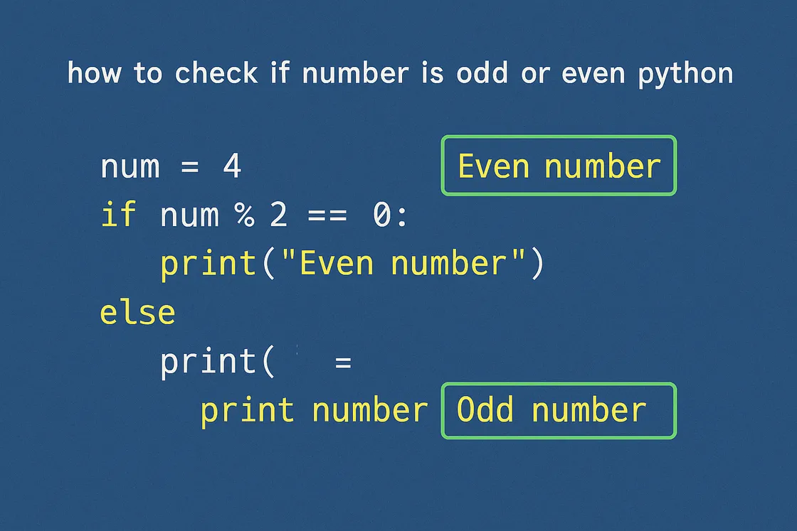 Check If a Number Is Odd or Even in Python