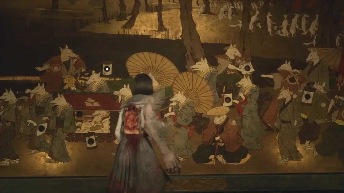 Silent Hill f mural puzzle — crest placements for every ending